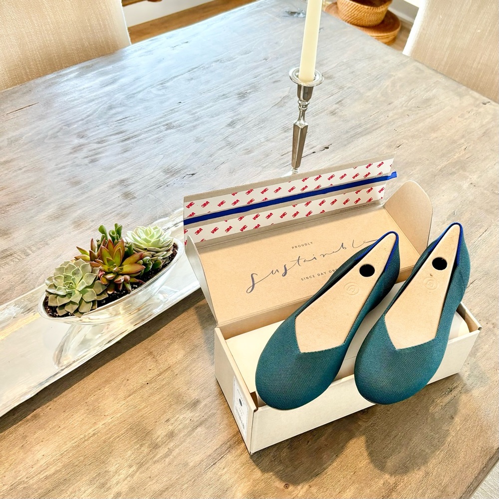 ’The Flat’ by Rothy’s in Emerald Green